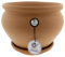 CERÁMICA RAMBLEÑA | Vaso da Fiori Terracotta Grande, Piatto Incluso 100% | Vaso Esterno con Drenaggio Ø 26 cm - Modello 04 | Fatto in Spagna 26x26x21 cm
