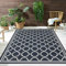 VIMODA Teppich In- und Outdoor Flachgewebe Terrasse Balkon Wetterfest Wintergarten Robust Marokkanisch geprägtes Design, Farbe:Blue, Maße:120x160 cm