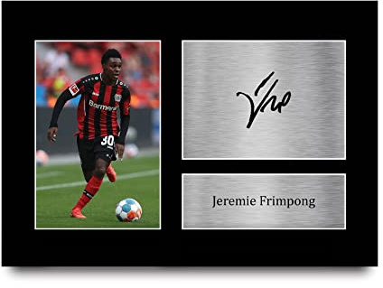 HWC Trading A4 Jeremie Frimpong Geschenke Gedrucktes Signiertes Autogramm Foto für Fußball Anhänger and Fans