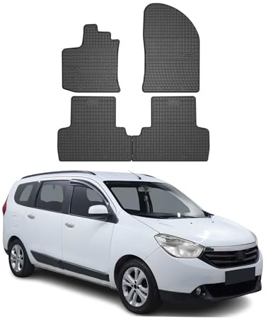 OMAC Fußmatten für Dacia Lodgy 2012-2024 Gummi 4tlg Schwarz | Automatten, Gummimatten, Allwetter, Antirutsch, fahrzeugspezifisches Produkt, wasserdicht