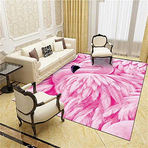 Kunsen Rugs for Bedroom Wohnzimmer Schlafzimmer Waschbar deko modern pink 4ft 7''X6ft 7'' orientteppiche Dekorativer Teppich140X200CM