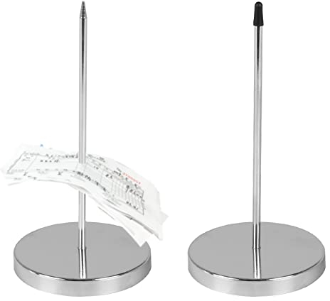 KOSHIFU 2 Piezas Pincho para Notas Tenedor de Factura Recibo Oporte para Recibos de Papel Pincho para Tickets con Fondo Redondo para Restaurantes Bares Oficinas