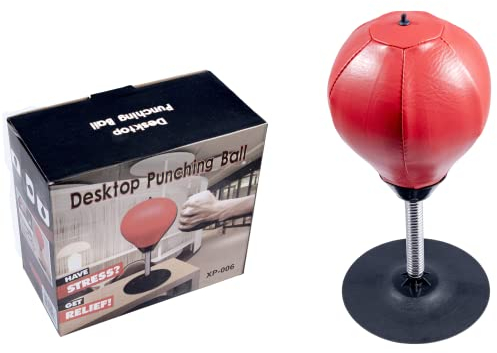 MuscleForge® Punching Bag with Suction Cup, Desk Punching Ball for Stress Relief, Speed Ball for Home and Office Activity, Desktop Punching Ball with Sucker