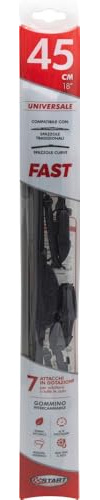 Start Schnelles Einzelwischerblatt, 45 cm — 18 Zoll, für herkömmliche und gebogene Bürsten, maximale Griffigkeit und Widerstandsfähigkeit