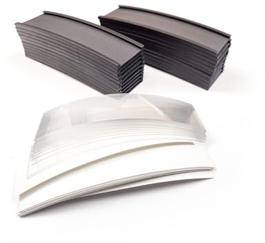 20 x Magnetische Etikettenhalter, vorgeschnitten, 20 x 60 mm, flexibler Magnet mit Schlitzen zum Einführen von Papier mit Schutzfolie, zum Markieren von Regalen.
