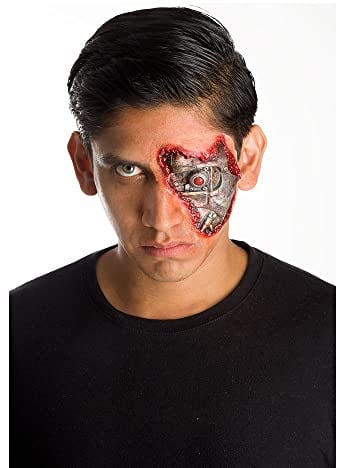 Ghoulish Productions Cyborg Face Appliances Blutige Wunde Fake Wunde Halloween Latex Wunden Narben Haushaltsgeräte Linie Ideal für den Einsatz in Halloween, Streichen, Partys