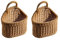 Angoily 2 Stücke Gewebter Hängender Korb Weide Hängender Aufbewahrungskorb Organiser Wicker Hängende Lagerkörbe Seegras Wandkorb Gartenpflanzenkörbe Für Hochzeitsdekorationen Zu Hause