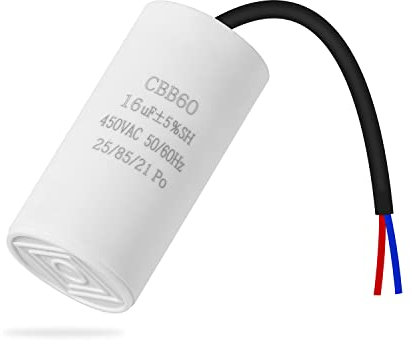 CBB60 450v 16uf 50/60HZ condensateur de démarrage, condensateur de moteur, condensateur de moteur, condensateur microfarad avec fil ANGEEK