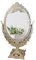 TentHome Vintage Tischspiegel Make-Up Spiegel Oval Kosmetikspiegel Dekorativer Schminkspiegel 360 ° Doppelseitig für Zuhause Badezimmer Barock Tisch Dekoration