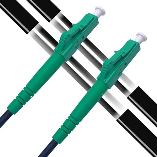 Elfcam® - 120m Cable de Fibra óptica para Exteriores, LC/APC a LC/APC OS2 Simplex, Monomodo, Diámetro del Cables 5,0 mm, 120 Metros