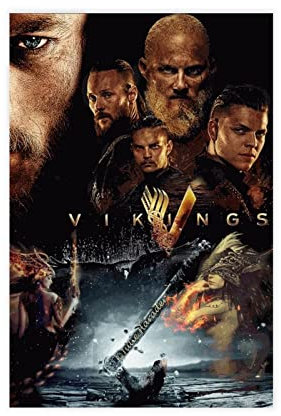 JDRC Serienposter Vikings Valhalla Leinwand Poster Schlafzimmer Dekor Sport Landschaft Büro Zimmer Dekor Geschenk Rahmen: 40 x 60 cm