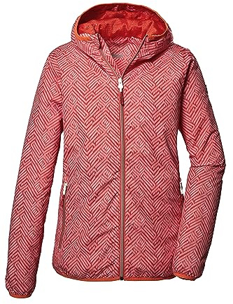 killtec Damen Funktionsjacke mit Kapuze, Outdoorjacke packbar KOS 69 WMN JCKT, coral pink, 48, 41348-000