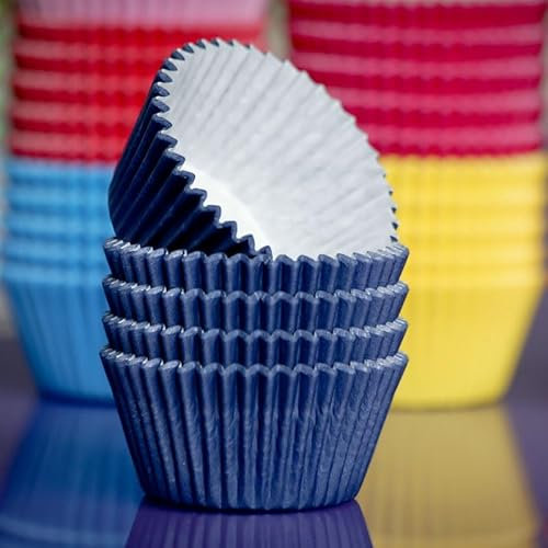 Purple Cupcakes Cupcake Cases (Qty 60) - Navy Blue