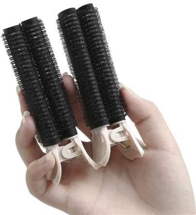 Lockenwickler 2 stücke Haar Wurzel Flauschigen Haar Clips Faul Haar Clips Haar Top Pony Styling Curling Barrel Tragbare Koreanische Haar Clips haar Rollen Papilotten (Size : Noir)