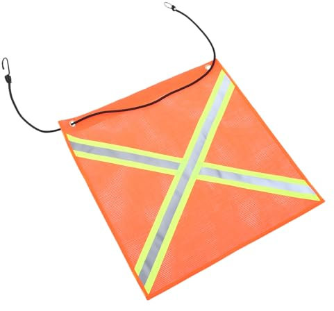 Homoyoyo Reflektierende Warnflagge 46x46cm Aus Wasserfestem Pvc Mesh Für Anhänger Heck Signalflagge Fahrzeug