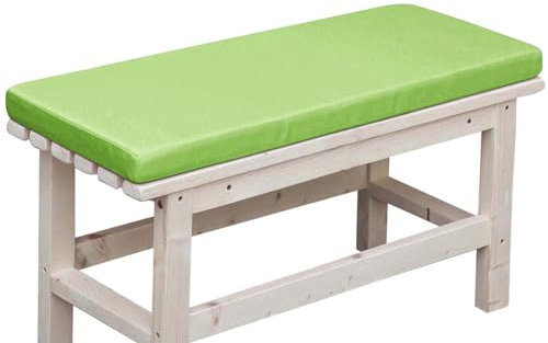 Sitzkissen für Gartenbank, 2-/3-Sitzer, wasserdicht, dick, lang, Sitzkissen, Matte für Zuhause, Garten, Terrasse, Schaukel, Outdoor (90 x 30 cm, Grün)
