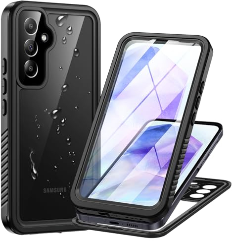Focusor für Samsung Galaxy A55 5G Hülle,HandyHülle für Samsung A55 IP68 Wasserdicht 360 Schutzhülle,Stoßfest Staubdicht Outdoor Panzerhülle mit Eingebautem Displayschutz für Galaxy A55,Schwarz