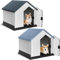 Dog House Plastic Durable Kennel Shelter Weatherproof In/Outdoor Animal Shelter | Durable Plastic Dog House (Black, One Size)