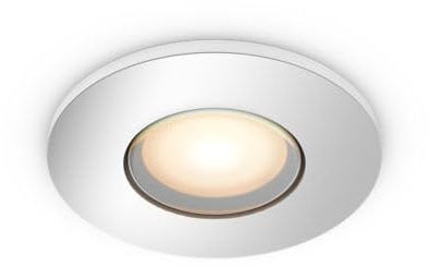 Philips Hue White Ambiance Adore Deckenspot rund, silber 1x250lm inkl. Dimmschalter, Bad-Beleuchtung, dimmbar, steuerbar via App, kompatibel mit Amazon Alexa (Echo, Echo Dot), neue Generation