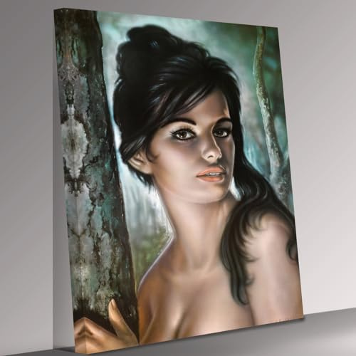 JH Lynch Tina Woman Canvas Wall Art Picture Print Ready To Hang Stretched Over A Frame - 36 x 24 inch / 91 x 61 cm