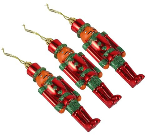 Ciieeo 3 Pièces Casse-Noisette De Noël à Suspendre Décor De Noël Figurine Casse-Noisette Pendentif Casse-Noisette Marionnette