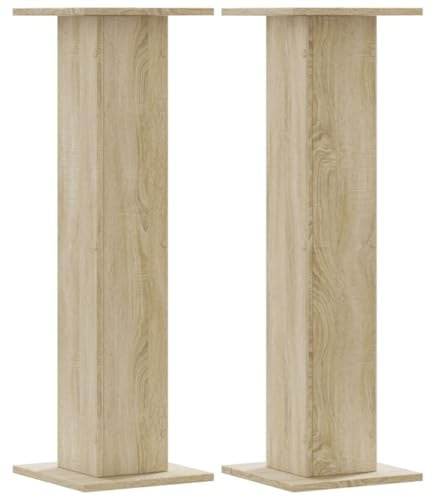 vidaXL Pflanzenständer 2 Stk. Sonoma-Eiche 30x30x95 cm Holzwerkstoff