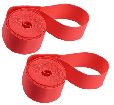 INFINAUTO Cinta adhesiva para llanta de bicicleta de 66 cm, de PVC, color rojo, diseño elegante