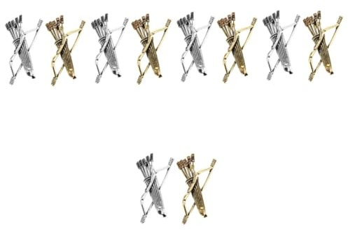 SOIMISS 2 Pièces Broche arc et flèche, rétro broche flèche, Épingle de Cravate Homme, Cadeau pour homme et femme