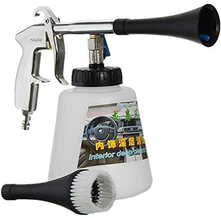 OHMG Voiture Pistolet de Nettoyage Intérieur Nettoyant Kit de Lavage 6-9,2 Bar Air Comprimé Pistolet de Pulvérisation Entretien Intérieur pour Auto Entretien Voiture avec Brosse Nettoyage Voiture