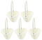LNQ LUNIQI Weiß Hochzeitskorb Klein mit Henkel Weiss Rattan Korb für Blumen Hochzeit Geflochtener Korb Set Kinder Blumenkörbchen Weidenkorb für Hochzeit Party