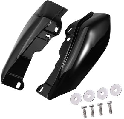 A ABSOPRO 1 Paire Chauffage Boucliers Déflecteur pour Harley Davidson Rue Noir Brillant Remplacement d'article