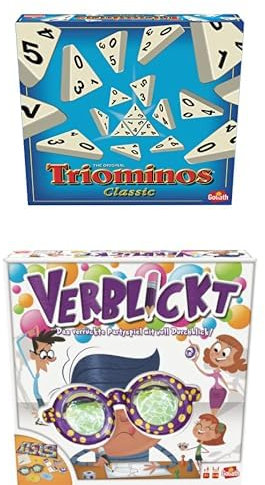 Set mit 2 Spielen: TRIOMINO classic + VERBLICKT – Brett-, Action-, Geschicklichkeits- und Geschwindigkeitsspiele für Kinder – Neues Spieleset – Spielen mit Familie oder Freunden – 2+ Spieler – 4+