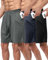 BOOJO 3er Pack Sporthose Herren Kurz Hosen mit Taschen Sport Shorts Schnell Trocknend Trainingshose für Gym Fitness(Schwarz/Dunkelgrau/Dunkelblau,XL)