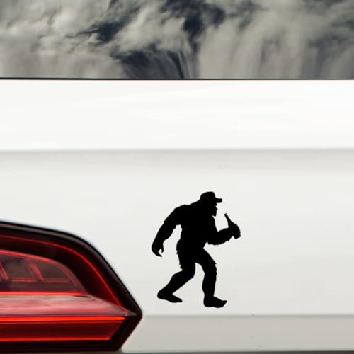 Big Foot Drinking Silhouette Waterproof Decal - Gifts for Yeti Fans - Car Stickers - Laptop Stickers - Water Bottle Stickers (1)