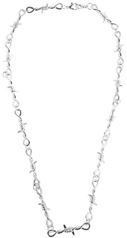 COLLBATH Hip Hop Gothic Gothic Wire Barbed Necklace Men Women Vintage Jewelry Metal Chain Choker