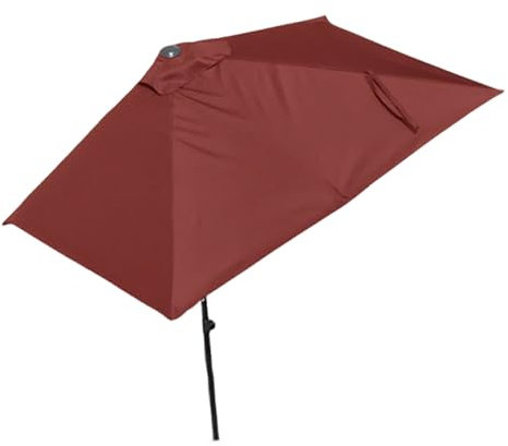 YAVYAV Halber Sonnenschirm Mit Kurbel, Seitensäulenschirm, Balkon-Grünpflanzenschirm, Café-Outdoor-Sonnenschirm-Blumengarten, Für Kleine Räume, An Einer Wand, Veranda, Fenster(Wine red,200x100cm)