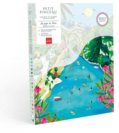 MES COURSES EN VRAC Kit peinture au numéro les gorges du verdon 24,5 cm x 32,5 cm