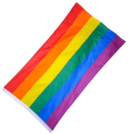 TOYANDONA Drapeau Lgbt Arc Ciel Large Polyester Bannière Extérieure Durable et Colorée pour Pride et Décoration Intérieure Extérieure
