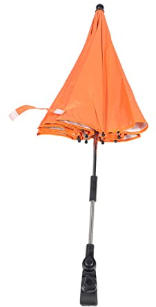 HAMPPLIES Parasol para Cochecito con Clip Protección Uv con Plateada Reflectante Resistente al Agua para Sillas de Paseo y Exteriores