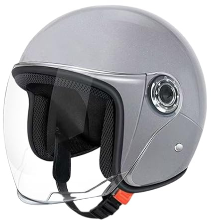 Large Motorcycle Helmet | Open Face Adults Helmets | Breathable Protective Gear with Visor for Scooter Riding Sportbike Commuting Outdoor Adventure