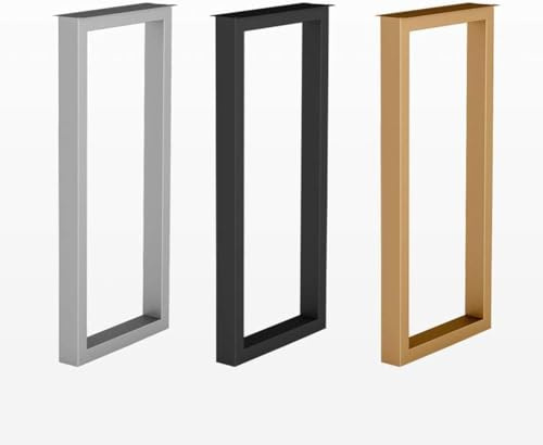 Bar-küchentischbein, Modernes Rechteckiges Tischgestell Aus Metall, Stützfüße, Bodenschutz, Höhe 39,3 Zoll/100 cm, Black, 50 * 100CM