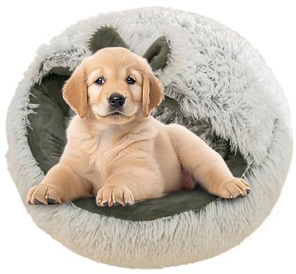 Geonoy Lit pour Chat – Lit Couvert pour Petit Chien | Sac de Couchage Chaud pour l'hiver Petit Chien intérieur extérieur Balcon dortoir Chambre Salon Appartement