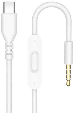 Cavo audio USB-C Solo 4, cavo audio di ricambio con microfono in linea, compatibile con cuffie Beats Solo4/Solo 3/Solo 2/Studio 2 3/Pro/Detox/Mixr/Wireless (bianco)