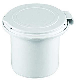 Nuova Rade Boitier pour douchette Rond avec clapet, ø6,6cm, Couleur Blanche