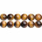SKYBEADS Natürliche Tigerauge Braun Runde 6mm Edelstein Perlen für Armbänder Ohrringe Schmuckherstellung Auffädeln Schmuckherstellung 38cm Strang Approx 60 Stück