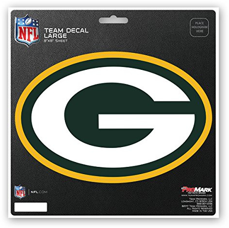 ProMark Green Bay Packers Aufkleber, 20,3 x 20,3 cm, Team-Farbe