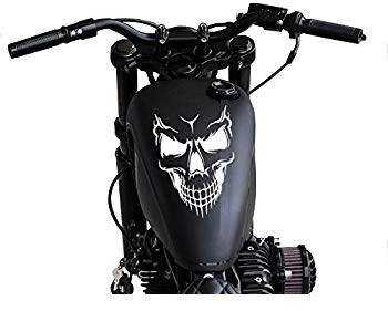 SUPERSTICKI Totenkopf Skull Tribal ca 30cm Motorrad Aufkleber Bike Auto Racing Tuning aus Hochleistungsfolie Aufkleber Autoaufkleber Tuningaufkleber Hochleistungsfolie für alle glatten Fläc