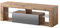Selsey BIANKO - Mueble TV Moderno/Mesa TV/Mueble para Salón / 140 cm (sin LED, Roble Dorado/Gris Brillante)