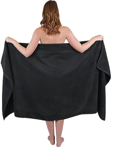 Betz Badetuch groß XXL Größe 100 x 180 cm Badetücher Saunatuch Dresden 100% Baumwolle Farbe Dunkelgrau