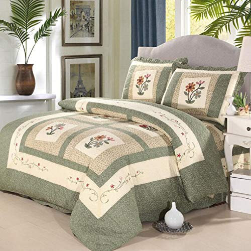 Copriletto Matrimoniale Cotone Trapuntato, Copriletti Eleganti Patchwork Coperte Letto Federa Matrimoniali Coperta Di Cotone Stampa Trapunta, Matrimoniale,PP-230X250CM